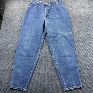 Vintage Mom Jeans‎ Womens 28 Blue Denim High Rise Pleated Tapered Made USA 28x28